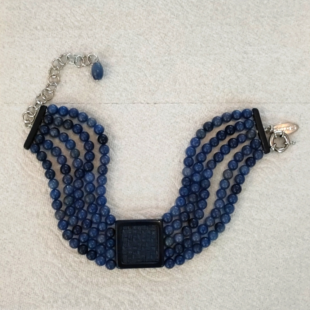 Chico's Lapis beaded necklace